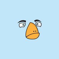 cartoon vogeltjes gezicht emoticon ontwerp vector