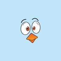 cartoon vogeltjes gezicht emoticon ontwerp vector