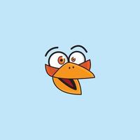 cartoon vogeltjes gezicht emoticon ontwerp vector