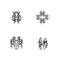tribal tattoo pictogram vector illustratie ontwerp