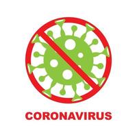 corona virus, preventie ilustration van corona virus. wereldwijde verspreiding, concept van icoon van het stoppen van het coronavirus vector