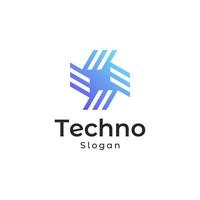 technologie letter e modern kleurverloop kleurrijk logo vector
