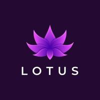 lotus gradiënt kleurrijk logo-ontwerp vector