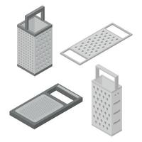 rasp iconen set, isometrische stijl vector