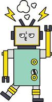 leuke tekenfilmrobot vector