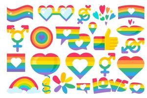 trots symbool lgbt gekleurde collectie set vector