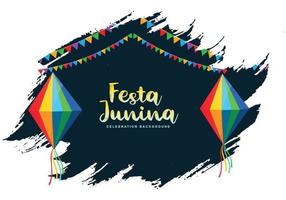 braziliaanse festa junina evenement viering kaart achtergrond vector