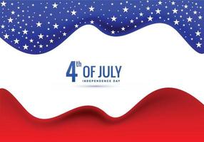 mooie 4 juli Amerikaanse onafhankelijkheidsdag vlag op golfontwerp vector