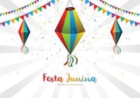 mooie vieringsposter van festa junina-kaartachtergrond vector