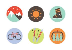 Winter sport pictogram set vector