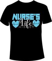 verpleegster t-shirt ontwerp vector