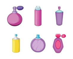 parfum pictogrammenset, cartoon stijl vector