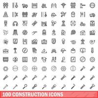 100 bouw iconen set, Kaderstijl