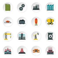 industrie set plat pictogrammen vector