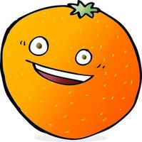 vrolijke tekenfilm sinaasappel vector