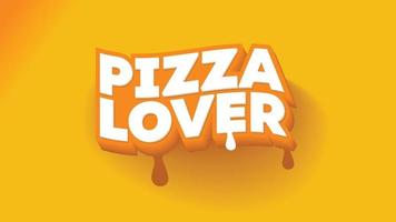 pizza minnaar tekst vector