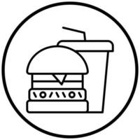 fastfood-pictogramstijl vector