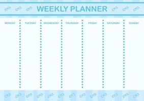 dag- en weekplanner met bril vector