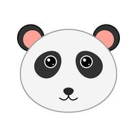 schattig panda gezicht geïsoleerd op een witte achtergrond vector