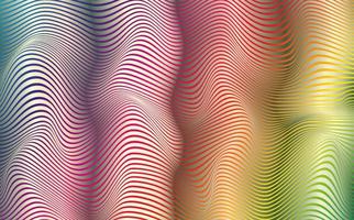 psychedelische lijnen. abstract patroon. textuur met golvende, gebogen strepen. optische kunst achtergrond. Golf kleurrijk verloopontwerp, vectorillustratie hypnotische veelkleurige sjabloon vector