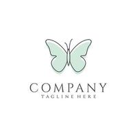 elegante schoonheid vlinder plat logo icoon vector