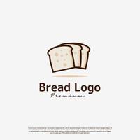 brood logo ontwerp vintage, drie brood logo op geïsoleerde achtergrond vector