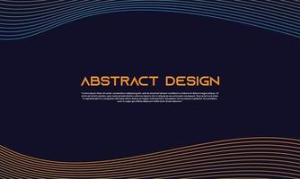 blauwe en gele abstracte achtergrondgolf, futuristisch lijnconcept, voor achtergrond of certificaat vector