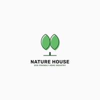 natuur huis logo. milieuvriendelijk huis. vector