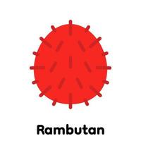 ramboetan icoon. vector