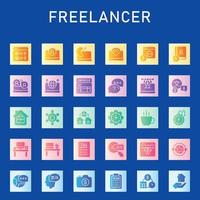 freelancer-pictogrampakket vector