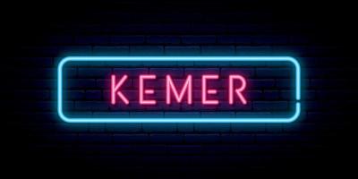 kemer neon teken. vector