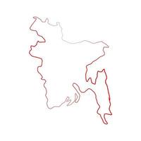 Bangladesh kaart op witte achtergrond vector