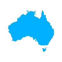 Australië kaart op witte achtergrond vector