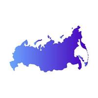rusland kaart op witte achtergrond vector