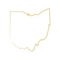 Ohio kaart op witte achtergrond vector