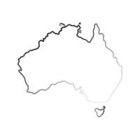 Australië kaart op witte achtergrond vector