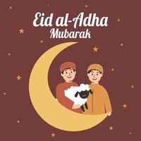 happy eid al-adha viering poster vector