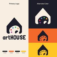 eenvoudig art house-logo-ontwerp vector