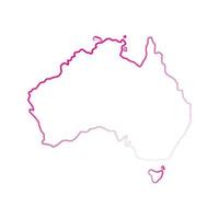 Australië kaart op witte achtergrond vector