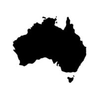 Australië kaart op witte achtergrond vector