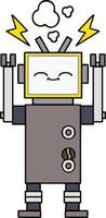 leuke tekenfilmrobot vector