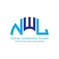 nwl letter logo creatief ontwerp met vectorafbeelding vector