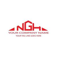 ngh letter logo creatief ontwerp met vectorafbeelding vector