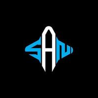 san letter logo creatief ontwerp met vectorafbeelding vector
