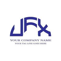 ufx letter logo creatief ontwerp met vectorafbeelding vector