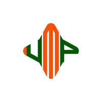 ump letter logo creatief ontwerp met vectorafbeelding vector