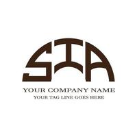 sia letter logo creatief ontwerp met vectorafbeelding vector