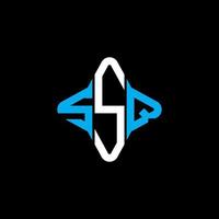 ssq letter logo creatief ontwerp met vectorafbeelding vector