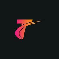 letter t vleugels logo ontwerp concept sjabloon gratis vector bestand
