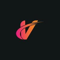 letter v vleugels logo ontwerp concept sjabloon gratis vector bestand